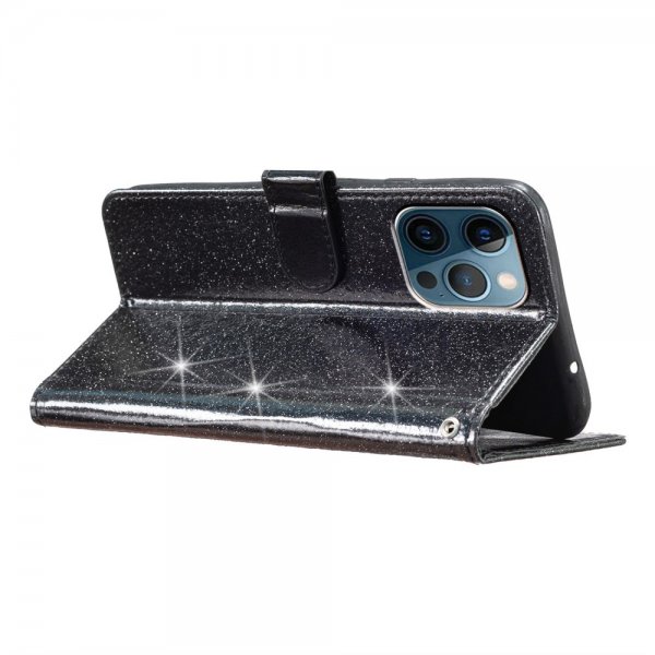iPhone 15 Pro Max Kuori Glitter Musta