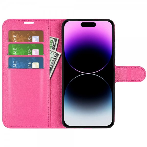 iPhone 15 Pro Max Litsi Magenta -suojakuori