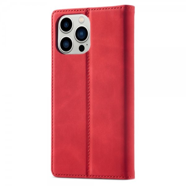 Lc.Imeeke iPhone 15 Pro Max -kotelo korttipaikalla, punainen