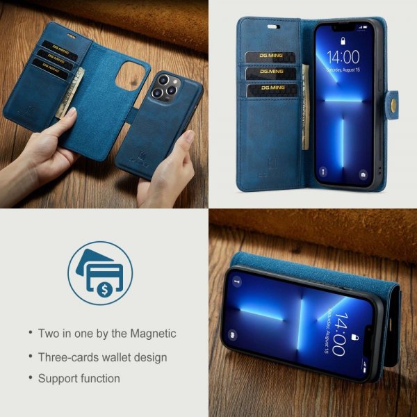 Dg.Ming iPhone 15 Pro Max Suojakuori irrotettavalla kuorella Sininen