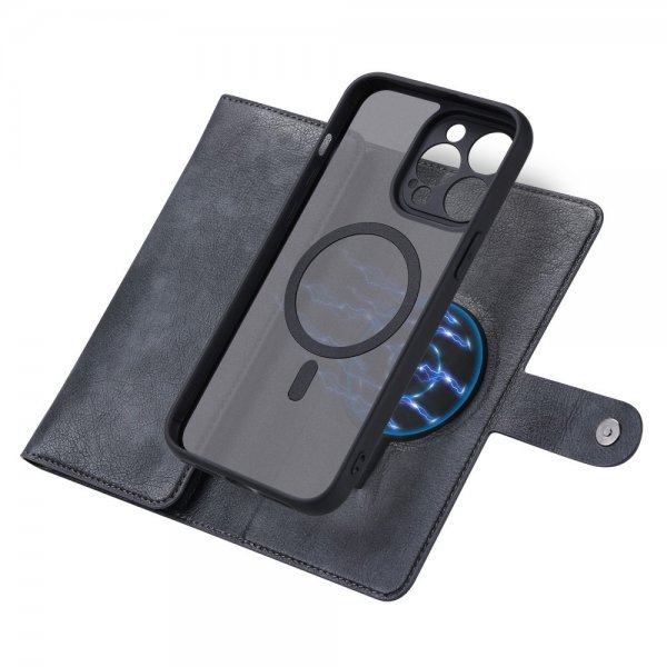 VILI iPhone 15 Pro Max -kotelo irrotettavalla kuorella, GV Series MagSafe, musta