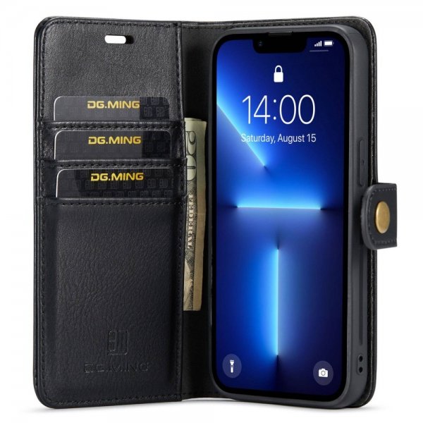 Dg.Ming iPhone 15 Pro Max Kuori irrotettavalla kuorella, musta
