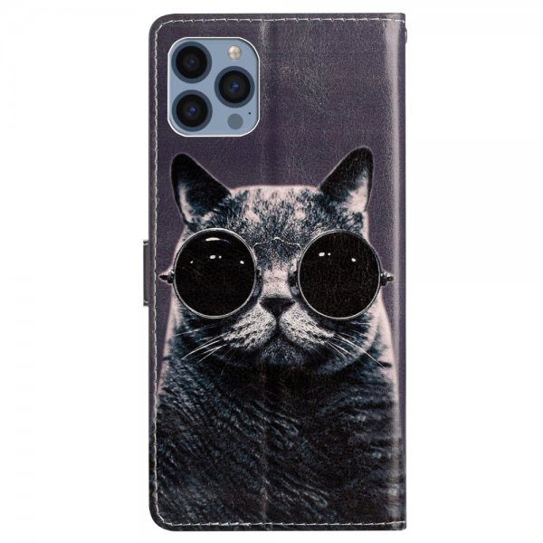iPhone 15 Pro Max Kuori, jossa on aurinkolaseja käyttävä kissa