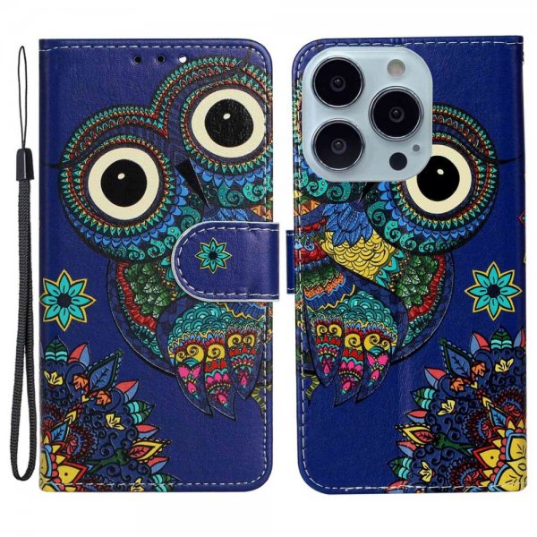 iPhone 15 Pro Max Kuori Pöllö Mandala -kuvioilla