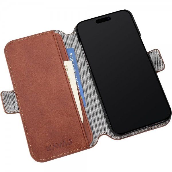 KAVAJ iPhone 15 Pro Max -kotelo Phoenix, ruskea
