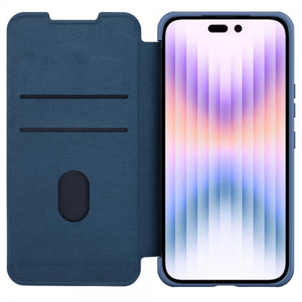 Nillkin iPhone 15 Pro Max Fodral Qin Pro Series Sininen