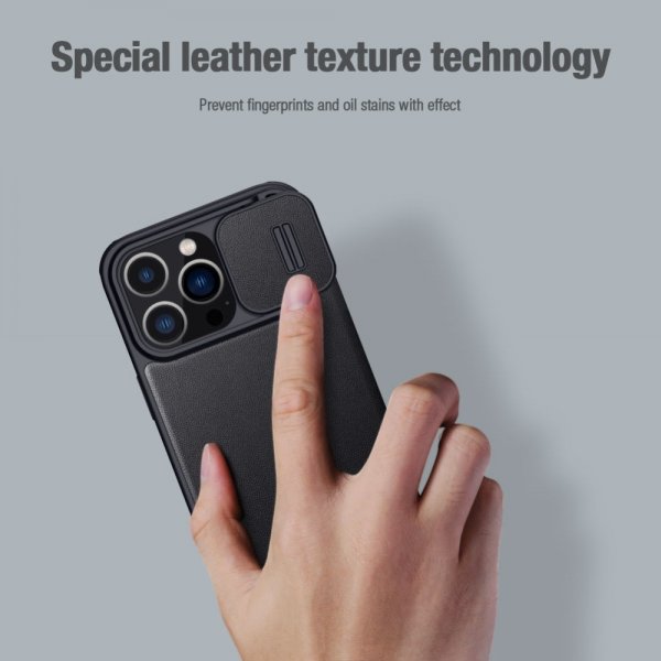 Nillkin iPhone 15 Pro Max Suojakuori Qin Pro Series Vihreä