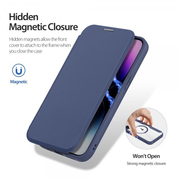 Dux Ducis iPhone 15 Pro Max Kotelo Skin X Pro Series MagSafe Sininen