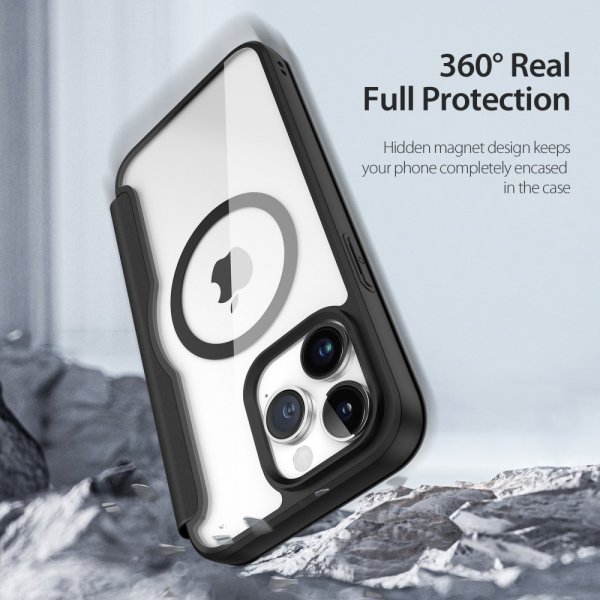 Dux Ducis iPhone 15 Pro Max -kotelo Skin X Pro Series MagSafe, musta