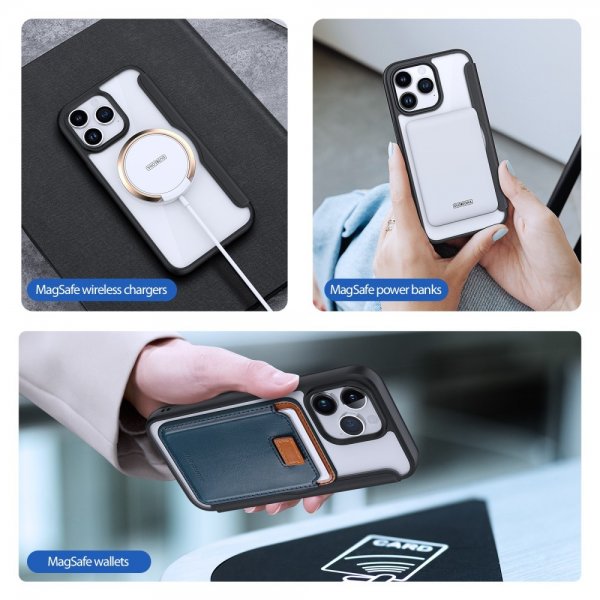 Dux Ducis iPhone 15 Pro Max -kotelo Skin X Pro Series MagSafe, musta