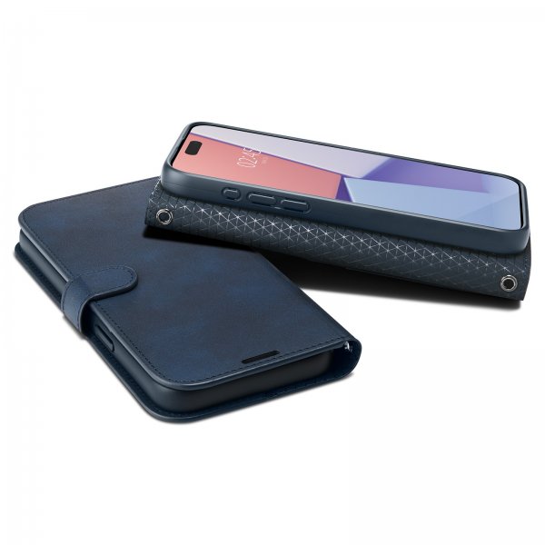 Spigen iPhone 15 Pro Max -lompakkokotelo Wallet S Pro, tummansininen