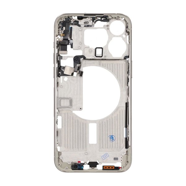 iPhone 15 Pro Max Keskirunko pienillä osilla OEM - Titaanivalkoinen