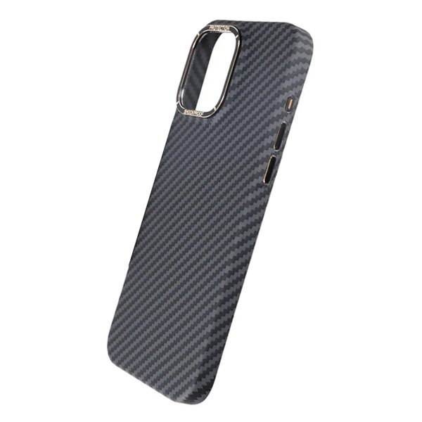 iPhone 15 Pro Max Kuori Hiilikuitukuvio Musta