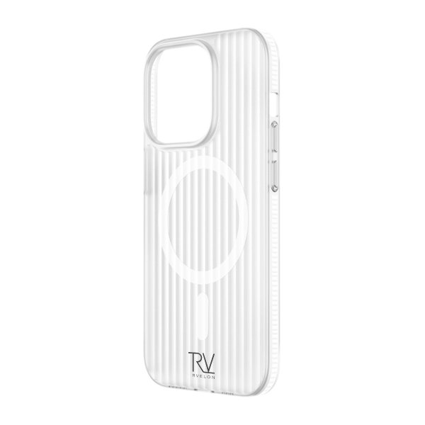 Rvelon iPhone 15 Pro Max Kuori Aaltokuvioitu MagSafe Valkoinen