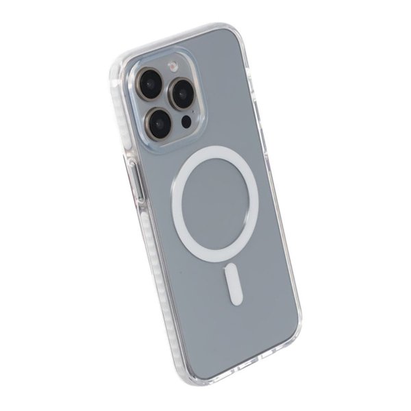 iPhone 15 Pro Max Kuori Iskunkestävä MagSafe Valkoinen
