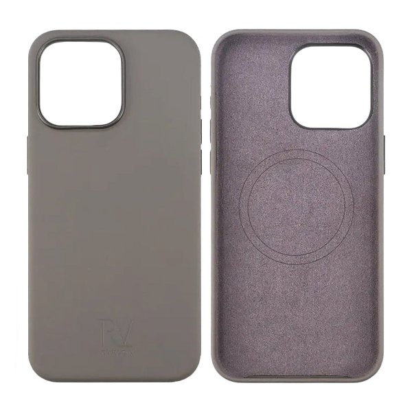 Rvelon iPhone 15 Pro Max Kuori Silikoni MagSafe Harmaa