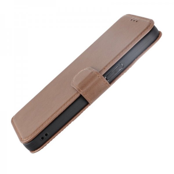 Rvelon iPhone 15 Pro Max -kotelo, aitoa nahkaa, ruskea
