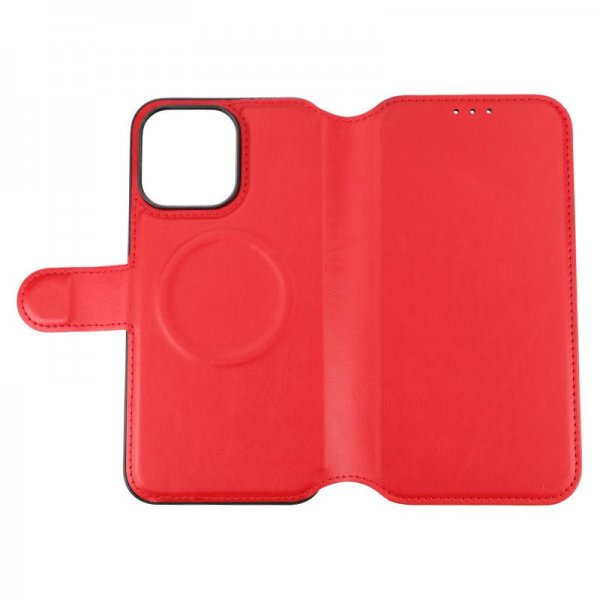 Rvelon iPhone 15 Pro Max Kuori 4 korttipaikkaa MagSafe Punainen