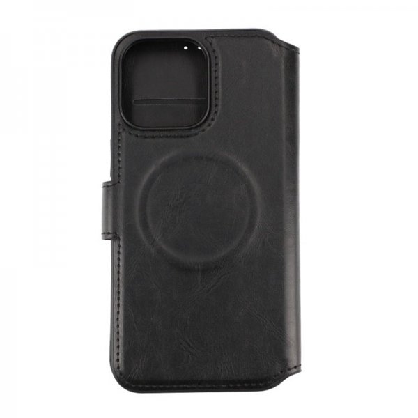 Rvelon iPhone 15 Pro Max Kuori 4 Korttipaikkaa MagSafe Musta