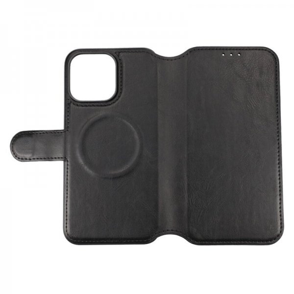 Rvelon iPhone 15 Pro Max Kuori 4 Korttipaikkaa MagSafe Musta