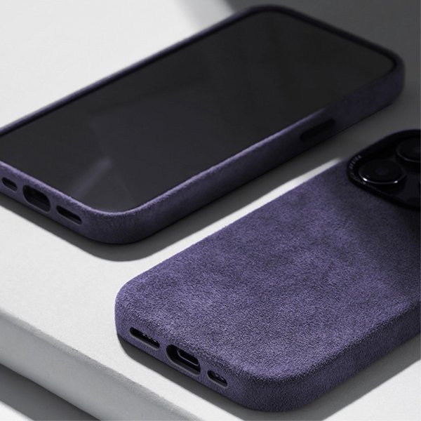 iPhone 15 Pro Max Alcantara MagSafe -kuori, harmaa