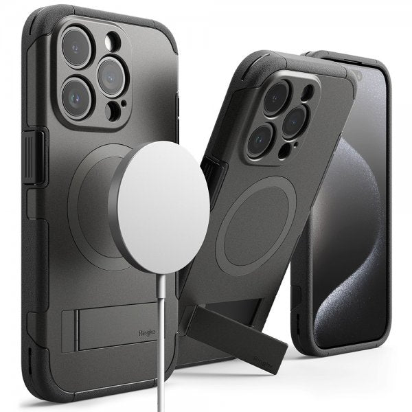 Ringke iPhone 15 Pro Max -suojakuori All Around MagSafe Gun Metal