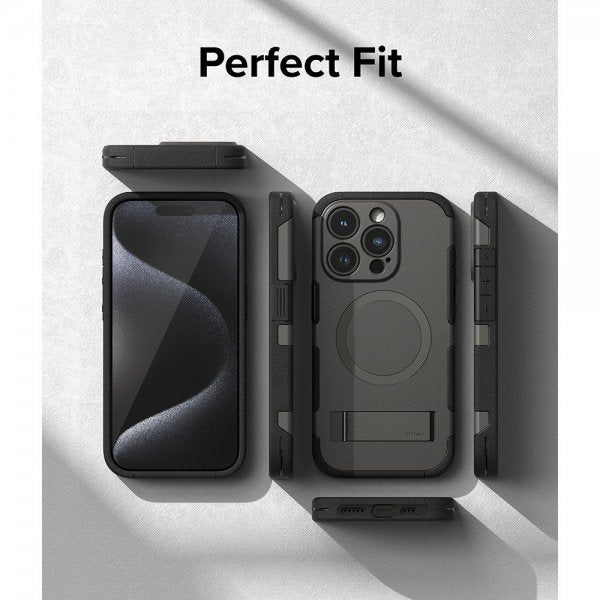 Ringke iPhone 15 Pro Max -suojakuori All Around MagSafe Gun Metal