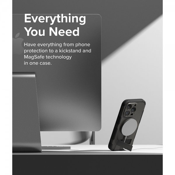 Ringke iPhone 15 Pro Max -suojakuori All Around MagSafe Gun Metal