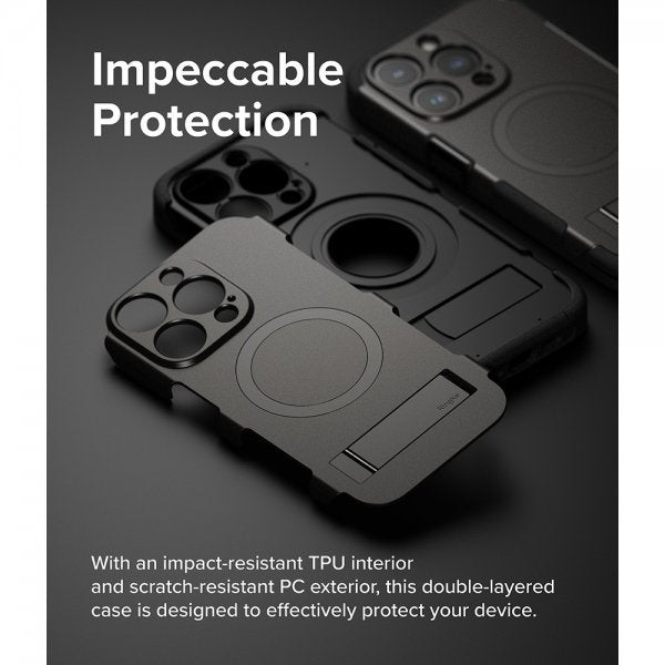 Ringke iPhone 15 Pro Max -suojakuori All Around MagSafe Gun Metal