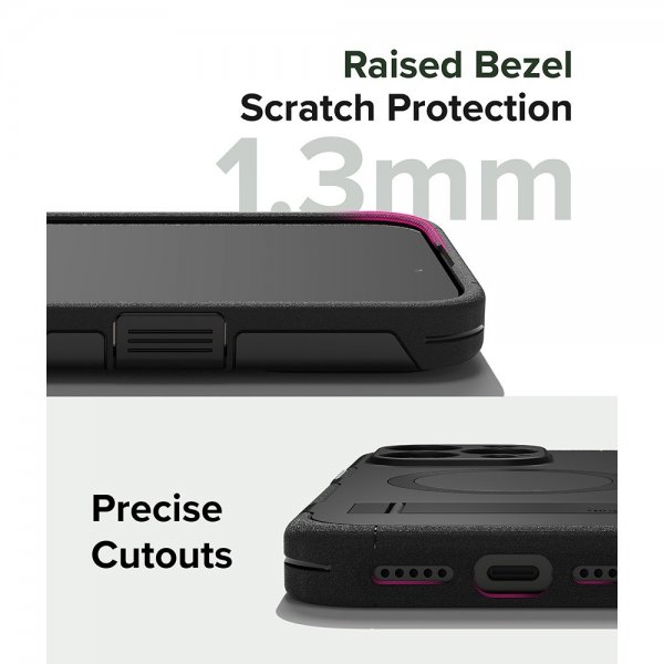 Ringke iPhone 15 Pro Max -suojakuori Alles MagSafe Musta