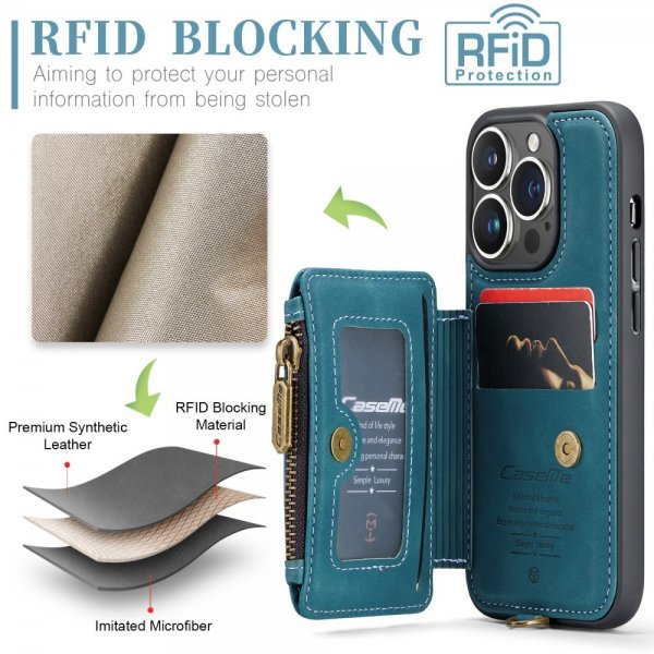 CaseMe iPhone 15 Pro Max Kuori C20-sarja Petrol