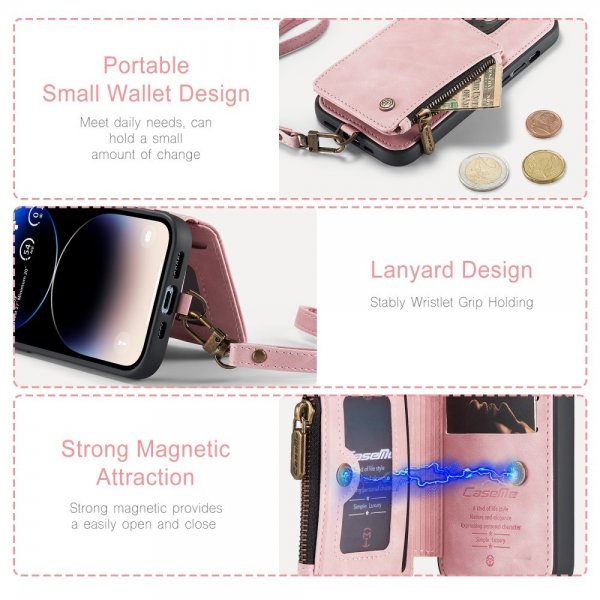 CaseMe iPhone 15 Pro Max -suojakuori, C20 Series, pinkki