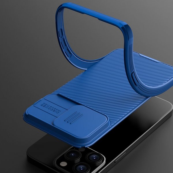 Nillkin iPhone 15 Pro Max -suojakuori CamShield, sininen