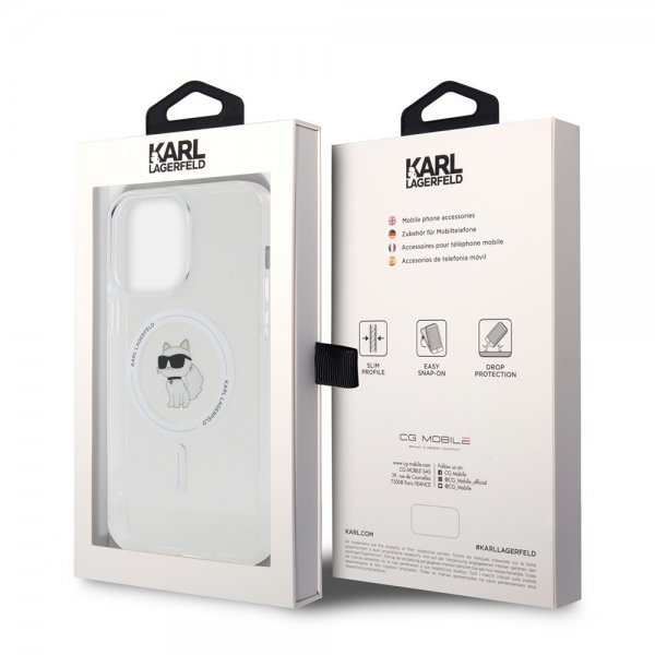 Karl Lagerfeld iPhone 15 Pro Max Kuori Choupette MagSafe Läpinäkyvä