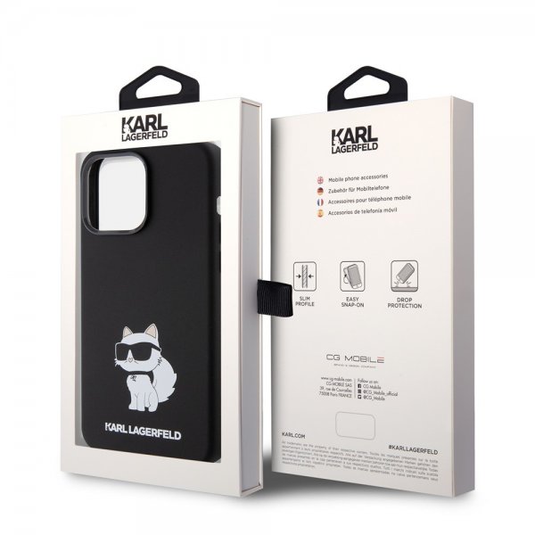 Karl Lagerfeld iPhone 15 Pro Max Kuori Choupette NFT Musta