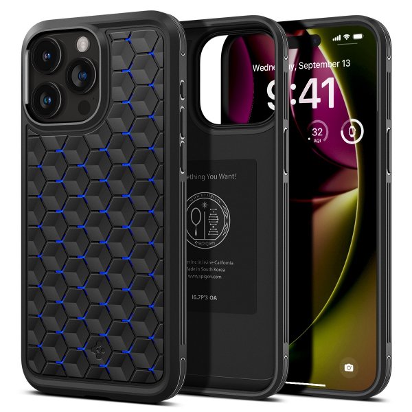 Spigen iPhone 15 Pro Max -suojakuori Cryo Armor Cryo Blue
