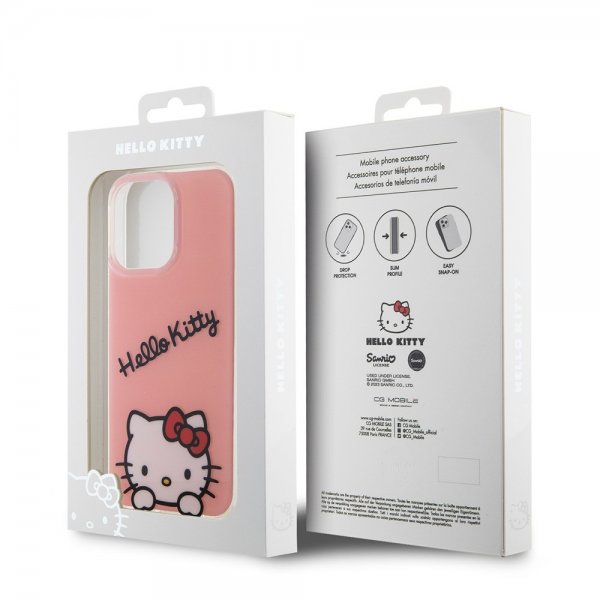 Hello Kitty iPhone 15 Pro Max -suojakuori Daydreaming Crossbody, vaaleanpunainen