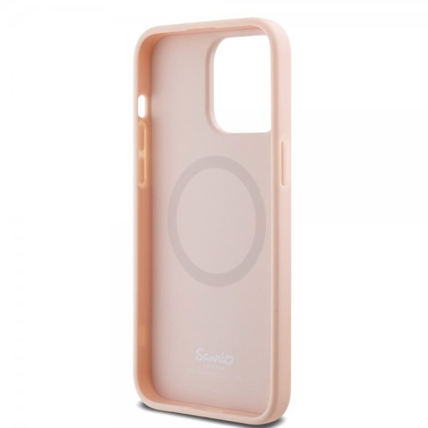 Hello Kitty iPhone 15 Pro Max Kuori Debossed Logo MagSafe Pinkki