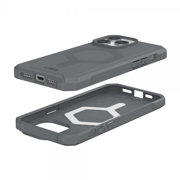 Urban Armor Gear (UAG) iPhone 15 Pro Max Essential Armor MagSafe -suojakuori, hopea