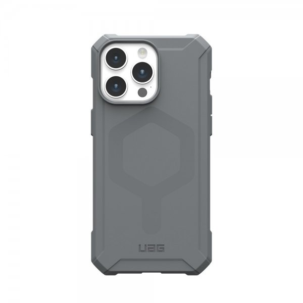 Urban Armor Gear (UAG) iPhone 15 Pro Max Essential Armor MagSafe -suojakuori, hopea