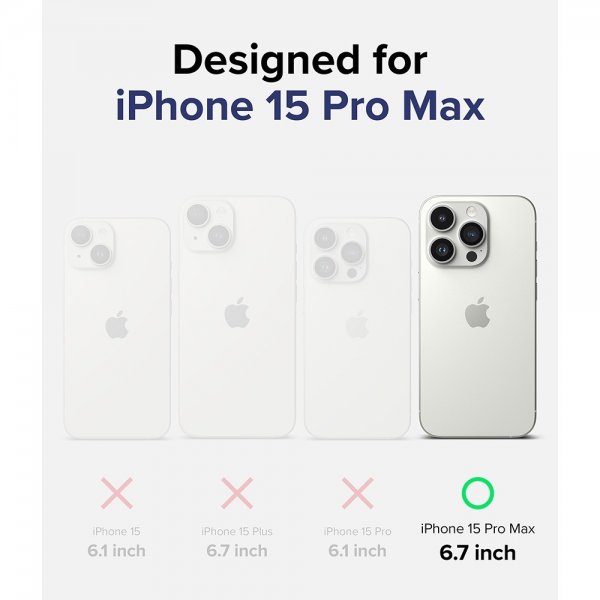 Ringke iPhone 15 Pro Max Kuori Fusion Magnetic Clear