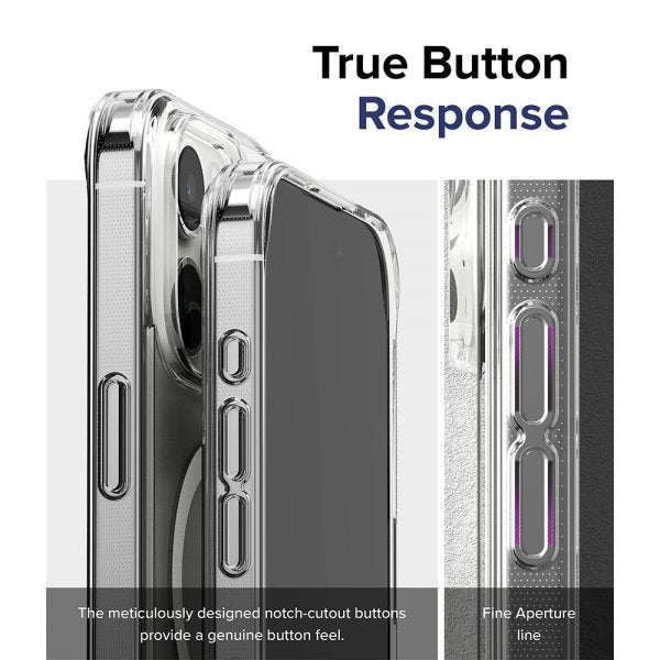 Ringke iPhone 15 Pro Max -suojakuori Fusion Magnetic Matte Clear