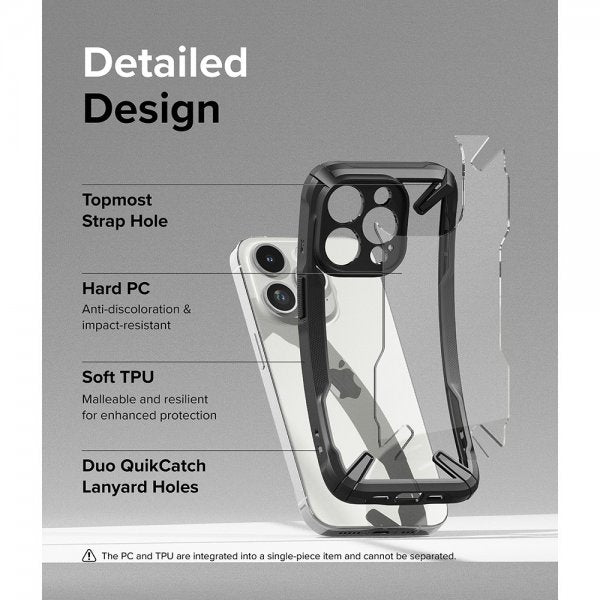 Ringke iPhone 15 Pro Max Kuori Fusion X Musta