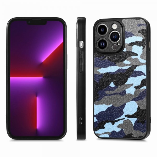 iPhone 15 Pro Max Kuori Maastokuvio Sininen