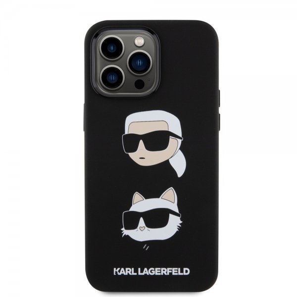 Karl Lagerfeld iPhone 15 Pro Max Kuori Karl & Choupette Musta
