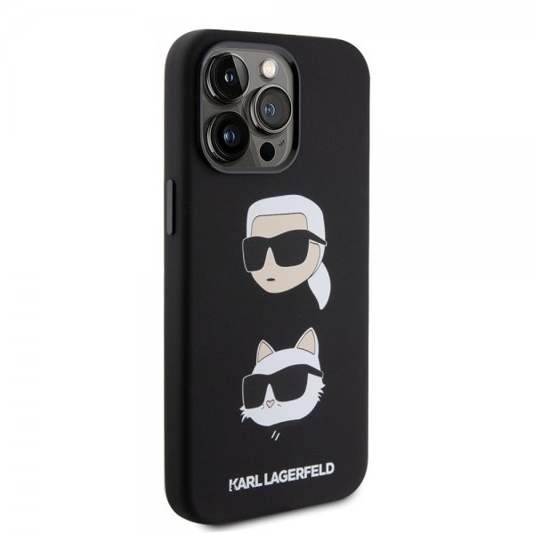 Karl Lagerfeld iPhone 15 Pro Max Kuori Karl & Choupette Musta