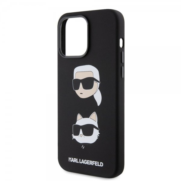 Karl Lagerfeld iPhone 15 Pro Max Kuori Karl & Choupette Musta