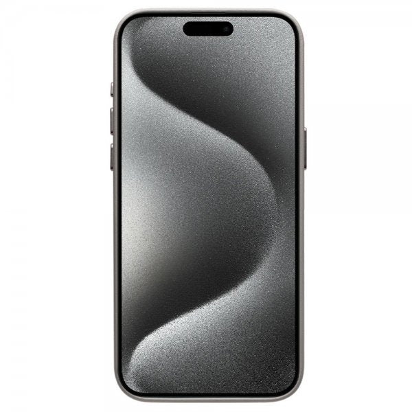 Qialino iPhone 15 Pro Max -kuori tekonahkaa, MagSafe, harmaa