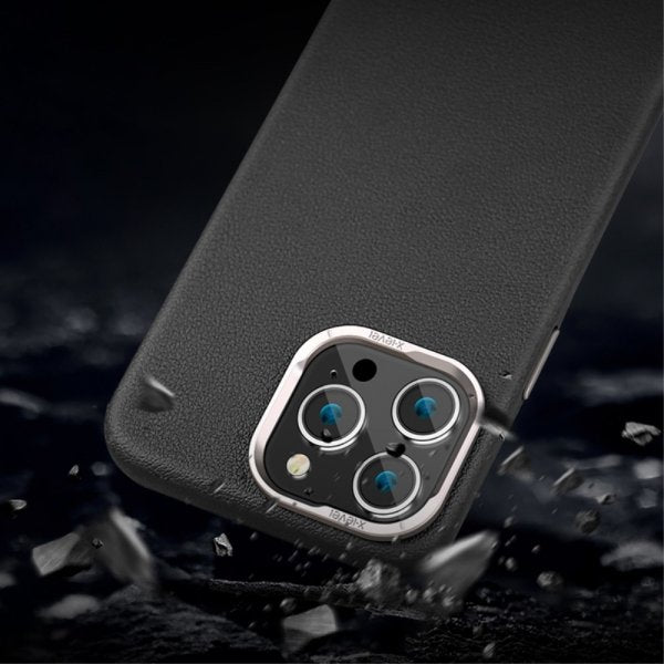 X-Level iPhone 15 Pro -kuori, nahkakuviolla, MagSafe, ruskea