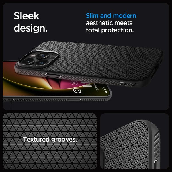 Spigen iPhone 15 Pro Max Kuori Liquid Air Mattamusta